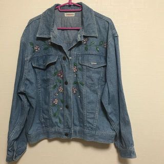 パーソンズ(PERSON'S)のヴィンテージ90sパーソンズ刺繍遣いジージャンLLサイズ(Gジャン/デニムジャケット)