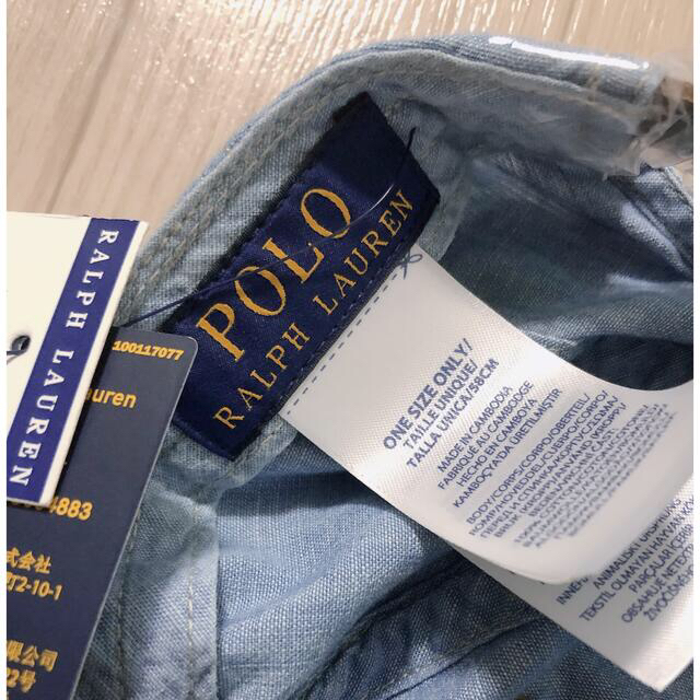 Ralph Lauren(ラルフローレン)のラルフローレン　デニムキャップ　タグ付き・未使用品 レディースの帽子(キャップ)の商品写真