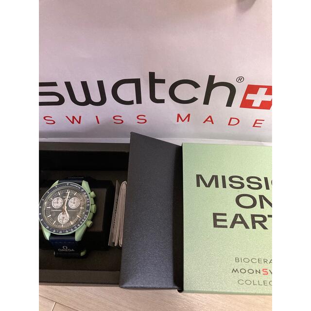 最適な価格 swatch - SWATCH OMEGA MISSION ON EARTH 腕時計(アナログ