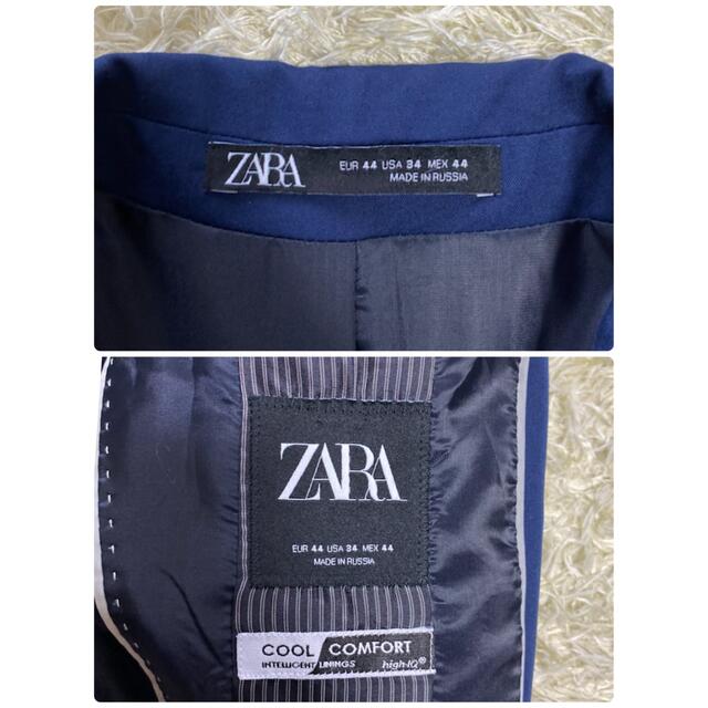 ZARA(ザラ)のZARA ザラ　M相当　ネイビー　テーラードジャケット　ビジカジ　ジャケパン メンズのジャケット/アウター(テーラードジャケット)の商品写真