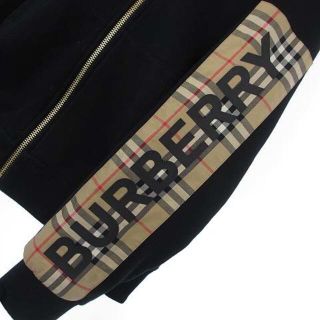 BURBERRY - バーバリー 21SS パーカー ノバチェック 切替 袖ロゴ