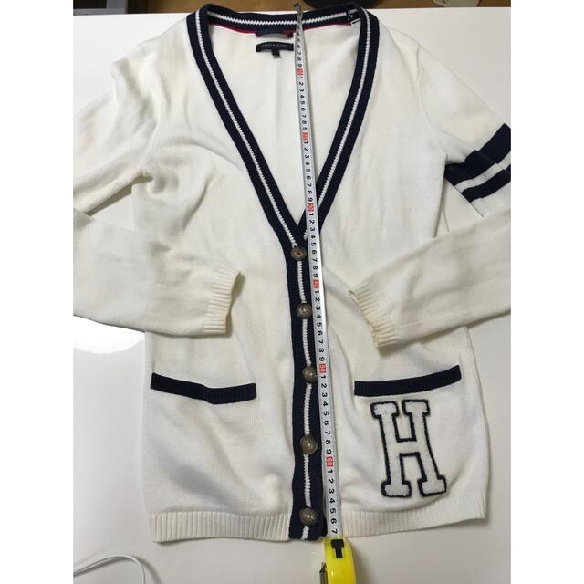 TOMMY HILFIGER(トミーヒルフィガー)のトミーフィルフィガー　スポーツ　白カーディガン　レディース レディースのトップス(カーディガン)の商品写真