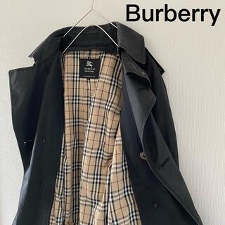 BURBERRY - Burberryバーバリーノバチェックトレンチコートブラック黒