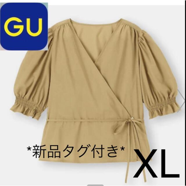 GU(ジーユー)のGU カシュクール パフスリーブ ブラウス（5分袖） レディースのトップス(シャツ/ブラウス(半袖/袖なし))の商品写真