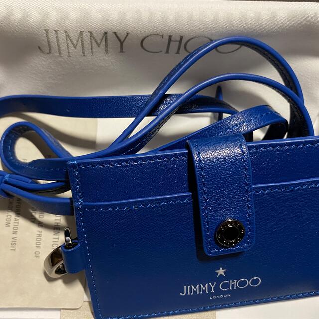 JIMMY CHOO   新品JIMMY CHOO ストラップカードケース/IZUMI Blue