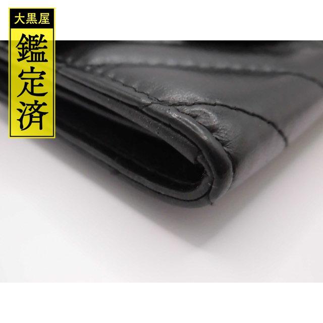 CHANEL(シャネル)のシャネル Vステッチコインケース カーフ クロ ブラックメタル金具 【474】 レディースのファッション小物(財布)の商品写真