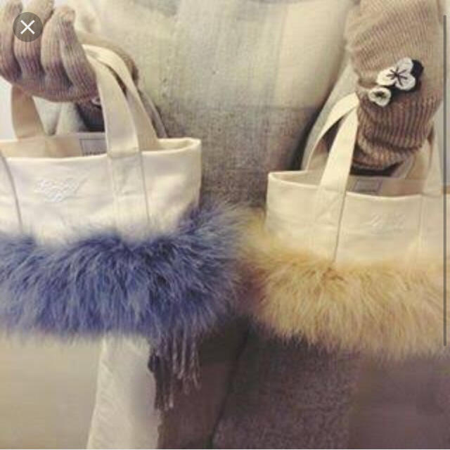 LUDLOW - AYA 様専用ラドロー フェザー トート ファー バッグ 美品の
