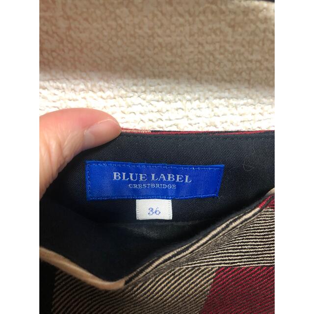 BLUE LABEL CRESTBRIDGE(ブルーレーベルクレストブリッジ)のミン様専用　ブルーレーベルクレストブリッジ　チェック柄　スカート　赤 レディースのスカート(ひざ丈スカート)の商品写真