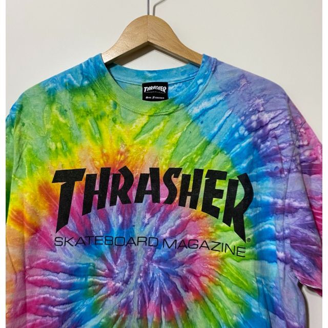 THRASHER(スラッシャー)の▽THRASHER タイダイ ブランドロゴ 半袖Tシャツ M 総柄 メンズのトップス(Tシャツ/カットソー(半袖/袖なし))の商品写真