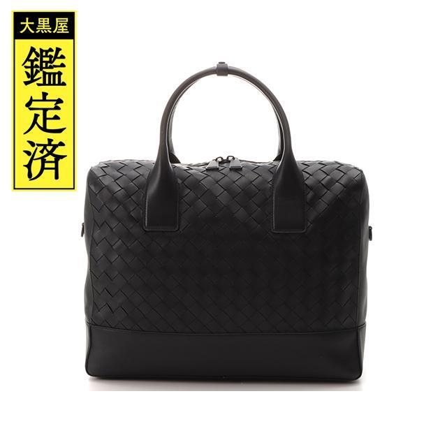 Bottega Veneta(ボッテガヴェネタ)のボッテガ・ヴェネタ　イントレチャ－ト　ブリーフケース　黒　カーフ【430】 メンズのバッグ(ビジネスバッグ)の商品写真