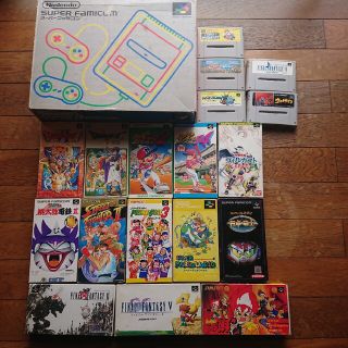 スーパーファミコン(スーパーファミコン)のジャンク品 スーパーファミコン本体 ソフト18本セット(家庭用ゲーム機本体)