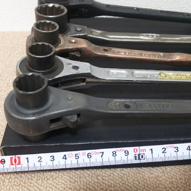 ラチェットレンチ シノ付 5本セット ラチェットレンチ 工具 シノ付