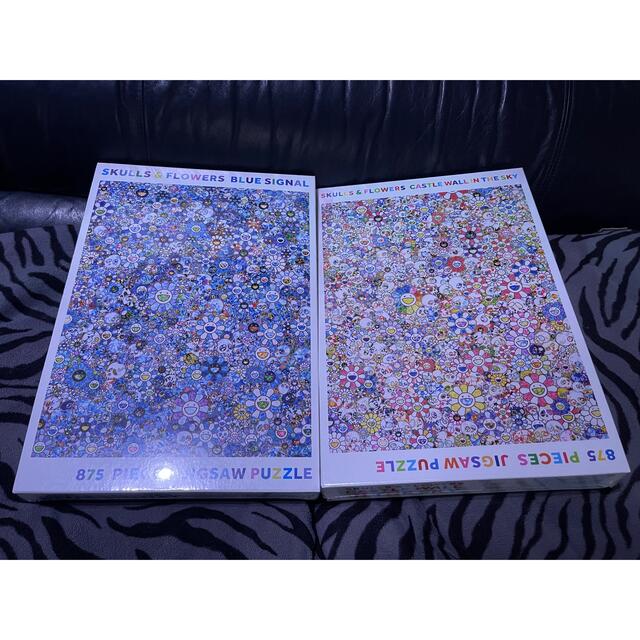 村上隆 パズル SKULLS & FLOWERS ピンク ブルー ジンガロ 村上隆 パズル SKULLS & FLOWERS ピンク ブルー ジンガロ