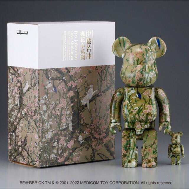 BE@RBRICK 伊藤若冲「桃花小禽図」 100% ＆ 400% ベアブリックエンタメ/ホビー