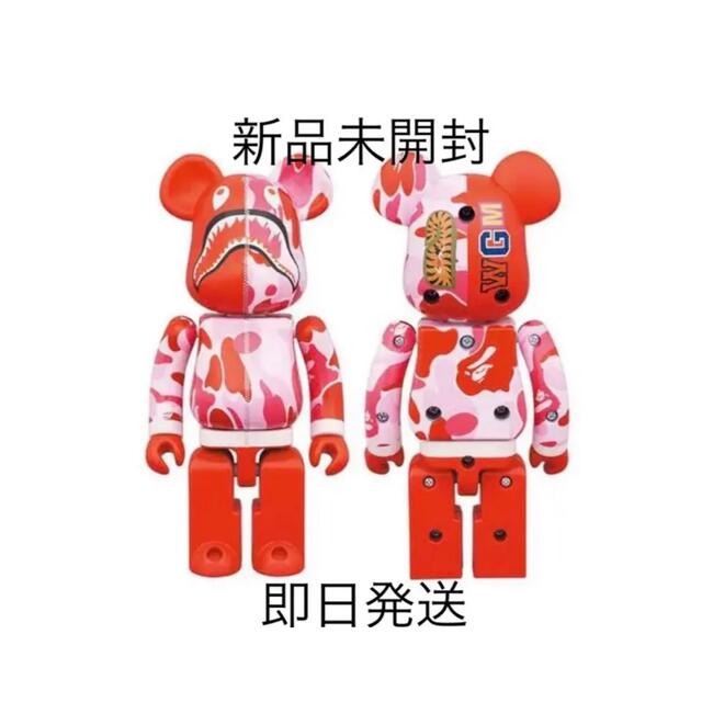 超合金超合金 BE@RBRICK BAPE ABC CAMO SHARK PINK