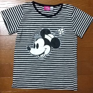 ディズニー(Disney)の【130cm】ミニーマウス ストライプTシャツ(Tシャツ/カットソー)