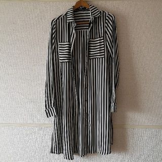 ゲス(GUESS)のゲス　Guess ロングシャツ 　ゼブラ柄　ボーダー(Tシャツ/カットソー(七分/長袖))