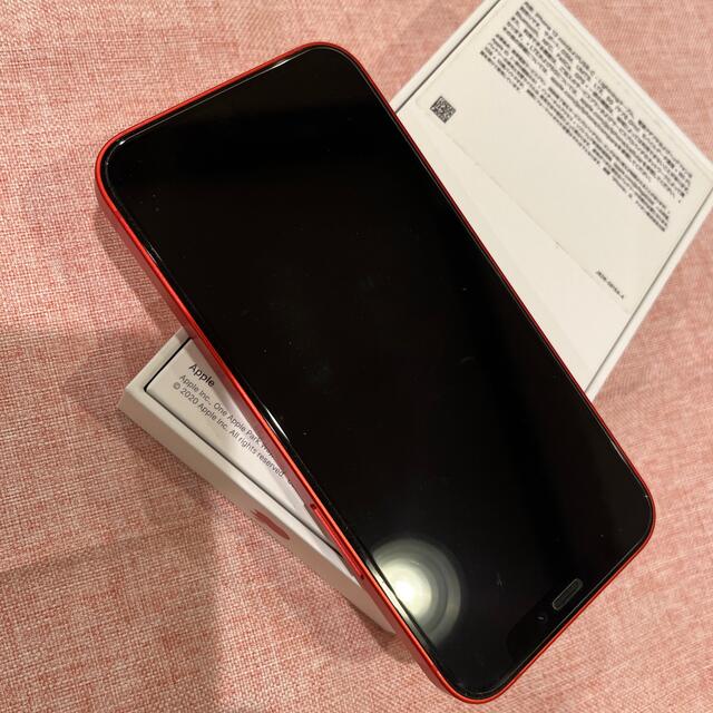 iPhone(アイフォーン)のiPhone12 mini product RED 64G SIMフリー！ スマホ/家電/カメラのスマートフォン/携帯電話(スマートフォン本体)の商品写真