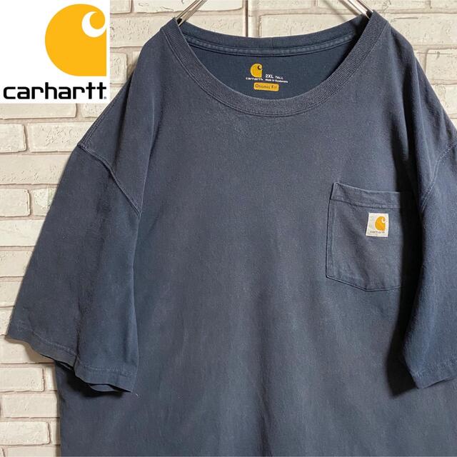 carhartt(カーハート)の90s 古着 カーハート 2XL ロゴタグ ポケット ビッグシルエット ゆるだぼ メンズのトップス(Tシャツ/カットソー(半袖/袖なし))の商品写真