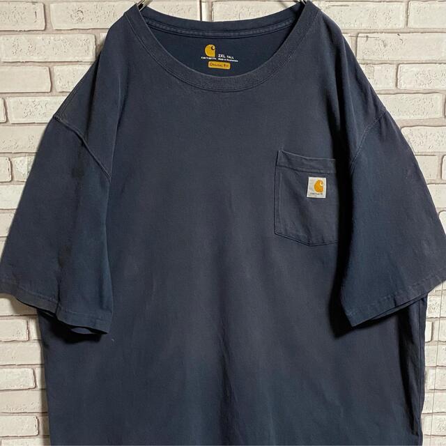 carhartt(カーハート)の90s 古着 カーハート 2XL ロゴタグ ポケット ビッグシルエット ゆるだぼ メンズのトップス(Tシャツ/カットソー(半袖/袖なし))の商品写真