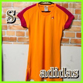 アディダス(adidas)のアディダス　Tシャツ　レディース　オレンジＳサイズ(Tシャツ(半袖/袖なし))