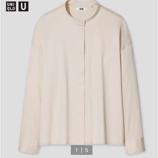 UNIQLO(ユニクロ)のUNIQLO U マーセライズコットンスタンドカラーシャツ レディースのトップス(シャツ/ブラウス(長袖/七分))の商品写真