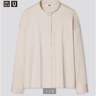 ユニクロ(UNIQLO)のUNIQLO U マーセライズコットンスタンドカラーシャツ(シャツ/ブラウス(長袖/七分))