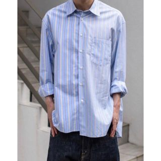 ステュディオス(STUDIOUS)のName. ASYMMETRIC STRIPED SHIRT BLUE 0(シャツ)