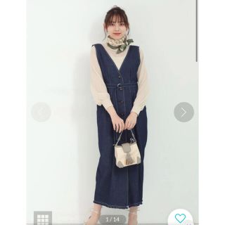 マイストラーダ(Mystrada)のラマ様専用♡ 美品　マイストラーダ　前後2wayVネックジャンスカワンピース(ロングワンピース/マキシワンピース)