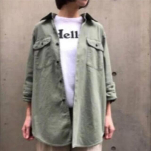 マディソンブルー ワークシャツ ハンプトン バックサテン カーキ 00