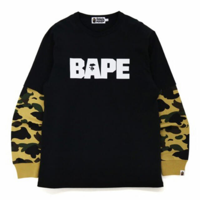 BAPE 1ST CAMO L/S 長袖Tシャツ　黄s