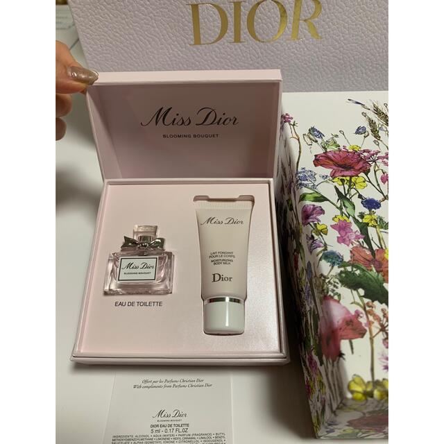 Christian Dior(クリスチャンディオール)のミスディオール　ブルーミングブーケ　オードゥ　トワレ　セット コスメ/美容のスキンケア/基礎化粧品(乳液/ミルク)の商品写真