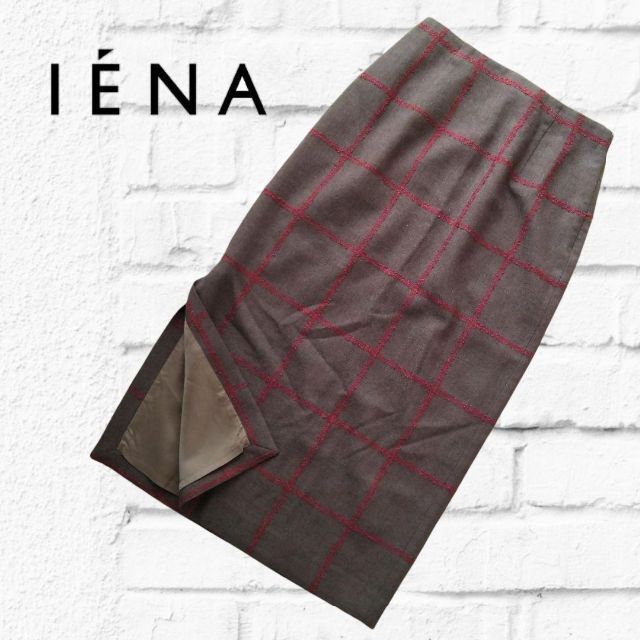 IENA【2021AW】チェックタイトスカート34サイズ