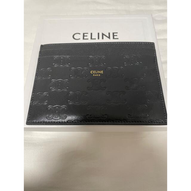 celine(セリーヌ)のセリーヌ CELINE カードケース トリオンフ ブラック レディースのファッション小物(名刺入れ/定期入れ)の商品写真