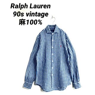 ポロラルフローレン(POLO RALPH LAUREN)のPOLO Ralph Lauren  ポニー刺繍ロゴ 麻100%シャツ  (シャツ)