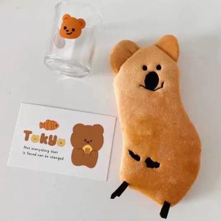 【新品未使用】韓国 コアラ こあら モコモコポーチ 小物入れ ペンケース 筆箱(ペンケース/筆箱)