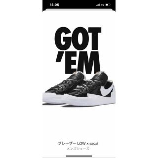 ナイキ(NIKE)のsacai × Nike ブレーザー サカイ 25センチ(スニーカー)