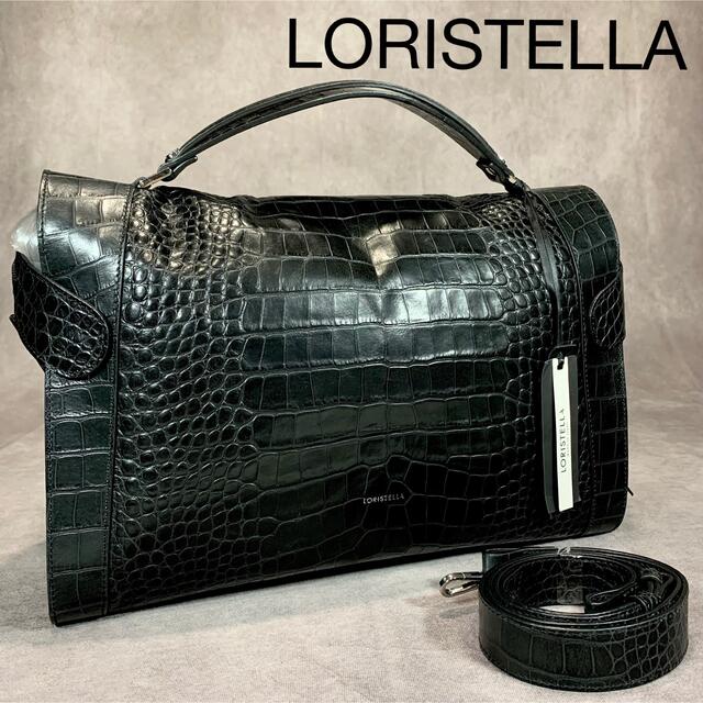 未使用】LORISTELLA ロリステッラ バッグ 2way クロコ 型押し - bookteen.net