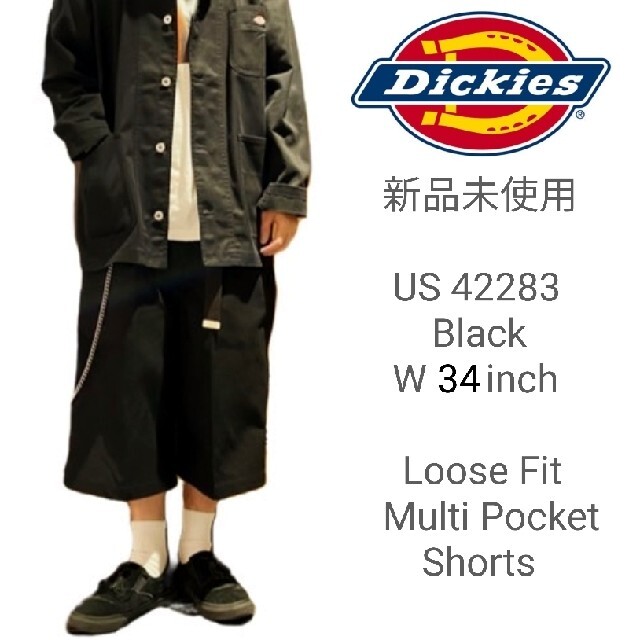 Dickies(ディッキーズ)の新品未使用 ディッキーズ マルチポケット フェスショーツ BK W34 ブラック メンズのパンツ(ショートパンツ)の商品写真