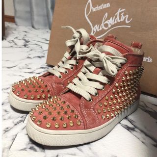 クリスチャンルブタン(Christian Louboutin)のクリスチャンルブタン スパイクスニーカー ピンク スタッズ(スニーカー)