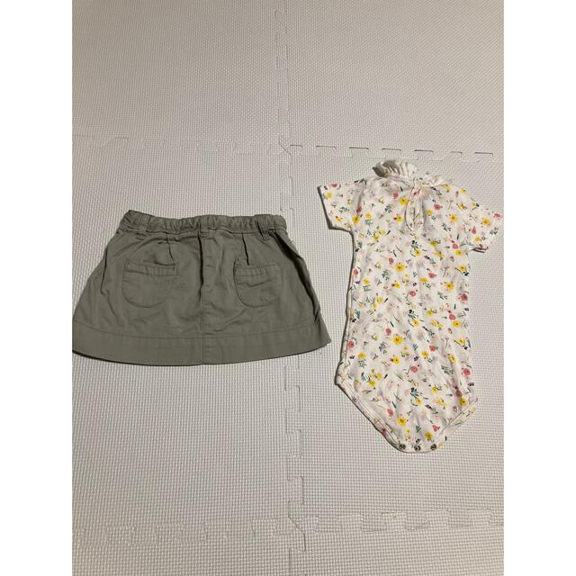 PETIT BATEAU(プチバトー)のプチバトー　スカート　ロンパース キッズ/ベビー/マタニティのベビー服(~85cm)(ロンパース)の商品写真