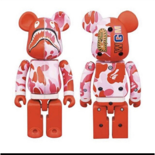 未開封BE@RBRICK BAPE(R) ABC CAMO SHARK PINK