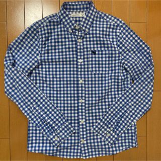 アバクロンビーアンドフィッチ(Abercrombie&Fitch)のAbercrombie&Fitch アバクロ長袖チェックワイシャツ(XL・青)(シャツ/ブラウス(長袖/七分))