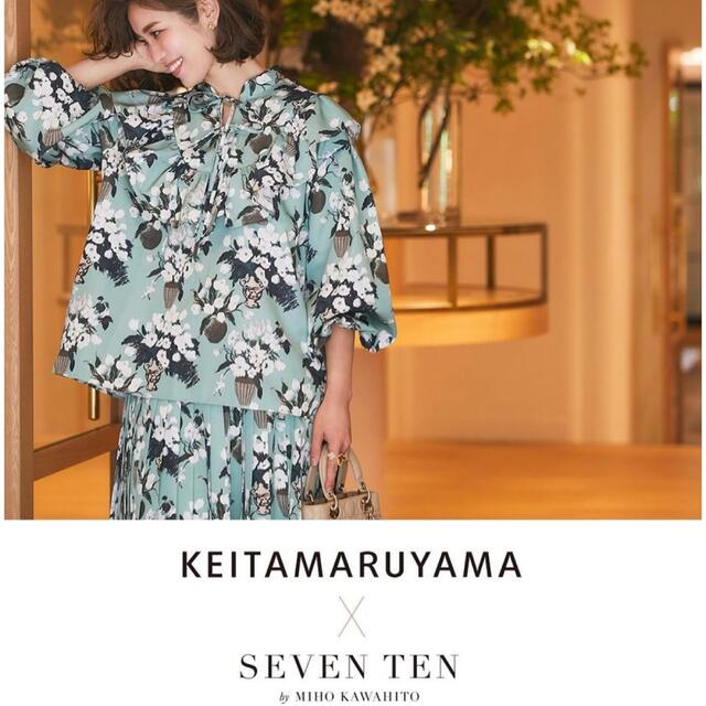 一部予約販売中】 SEVEN TEN×KEITAMARUYAMA 夜の花プリントブラウス