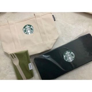 スターバックスコーヒー(Starbucks Coffee)のスタバ2022福袋 トートバッグ(小)、ストレージバスケット、クロスセット(ノベルティグッズ)