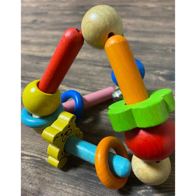 ベビー 玩具 ガラガラ 音のなるおもちゃ 木製 キッズ/ベビー/マタニティのおもちゃ(がらがら/ラトル)の商品写真
