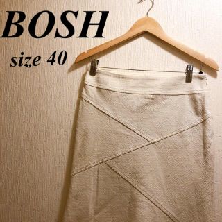 ボッシュ(BOSCH)の★美品★BOSCH★ポッシュ★ホワイトスカート★size 40(ひざ丈スカート)