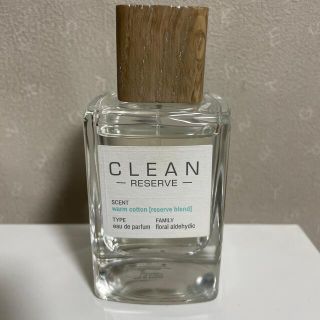 クリーン(CLEAN)のcleanリザーブ　warmcotton.100ml(ユニセックス)