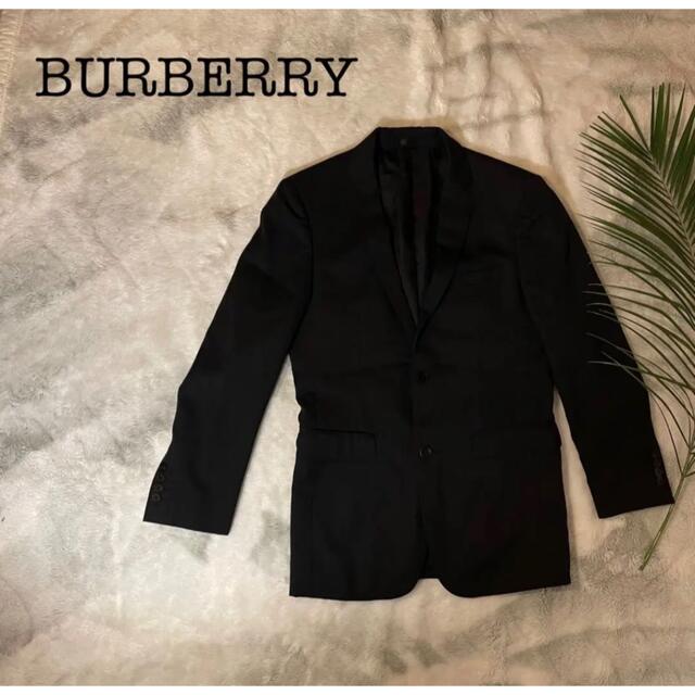 BURBERRY BLACK LABEL(バーバリーブラックレーベル)のバーバーリーブラックレーベル　テーラードジャケット　ウール　ストライプ　ブラック メンズのジャケット/アウター(テーラードジャケット)の商品写真