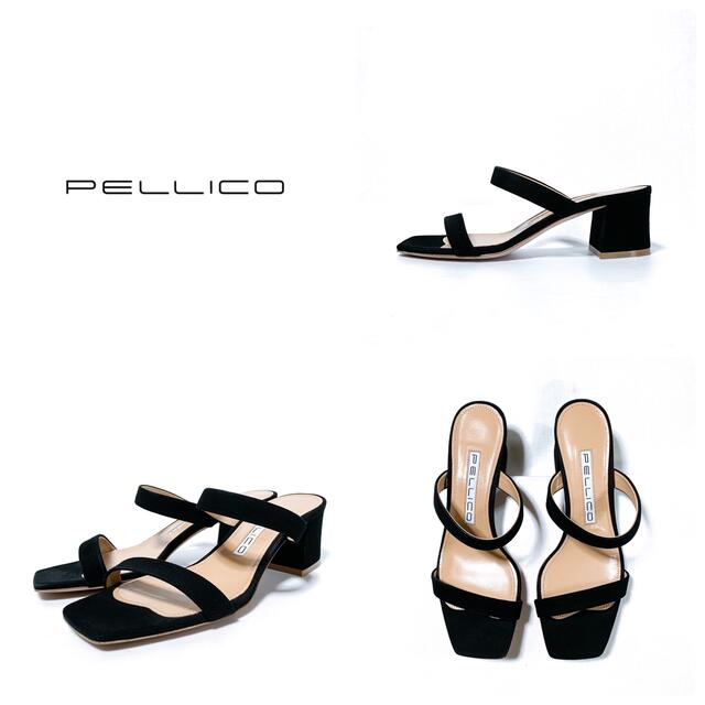 □ほぼ未使用 定5.4万 ペリーコ PELLICO サンダル 36 23 黒 □ほぼ未使用 定5.4万 ペリーコ PELLICO サンダル 36 23 黒